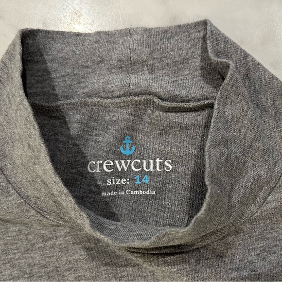 CREWCUTS Mock Turtle Neck 100% Cotton - SIZE YOUTH 14 - Picture 2 of 5